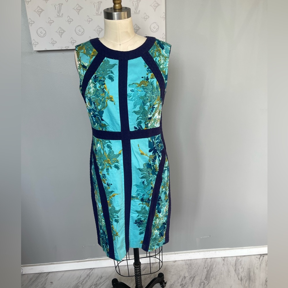 Donna Morgan- blue midi dress size 6 E17-100
